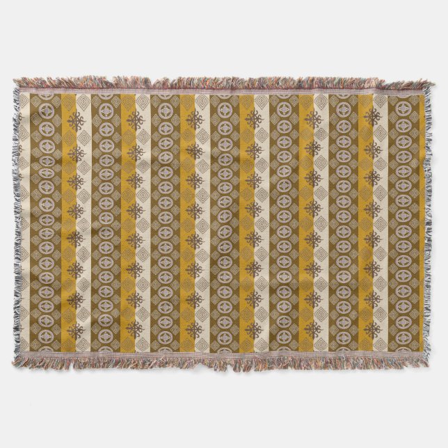 Etniskt afrikanskt mönster med Adinkra simbols Mysfilt (Framsidan)