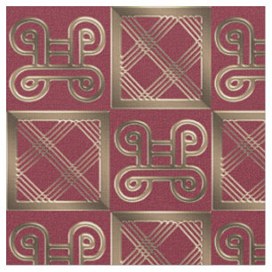 Etniskt afrikanskt mönster med Adinkra-symboler Tyg