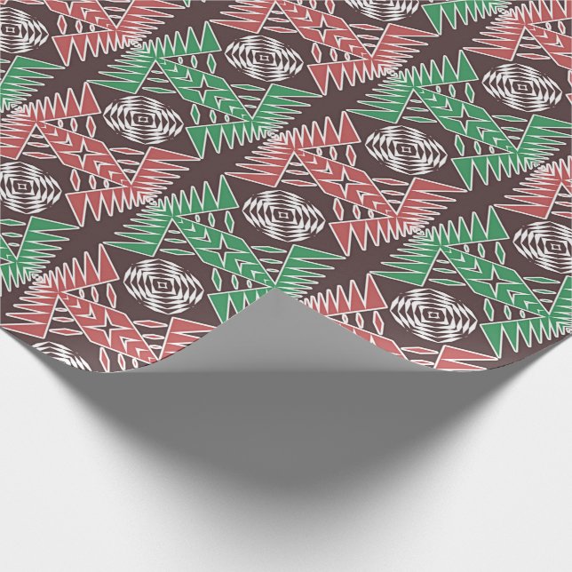 Etniskt afrikanskt stam- geometriskt presentpapper (Hörn)