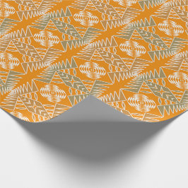 Etniskt afrikanskt stam- geometriskt presentpapper