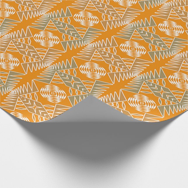 Etniskt afrikanskt stam- geometriskt presentpapper (Hörn)