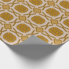 Etniskt afrikanskt stam- geometriskt presentpapper