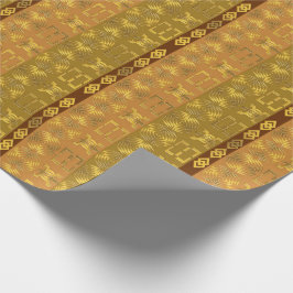 Etniskt afrikanskt stam- geometriskt presentpapper