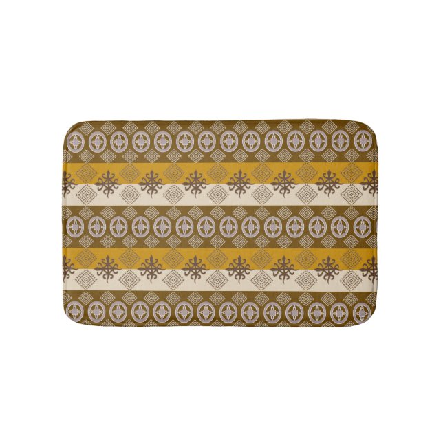 etniskt afrikanskt stam- mönster med Adinkra Badrumsmatta (Framsidan)