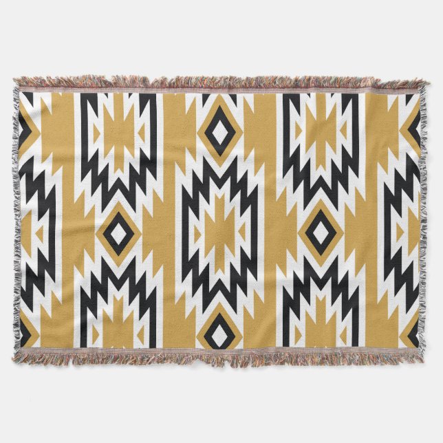 Etniskt boho: vintagens geometriska mönster. filt (Framsidan)
