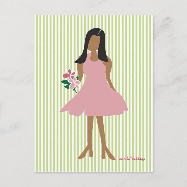 Etniskt Bröllop Female Vykort (Framsida)