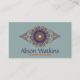 Etniskt Hand-Drawn Ornament Visitkort