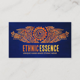 Etniskt Hand-Drawn Sol Ornament Visitkort