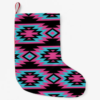 Etniskt Indian: Aztec Motifs. Liten Julstrumpa