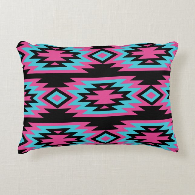 Etniskt Indian: Aztec Motifs. Prydnadskudde (Framsidan)