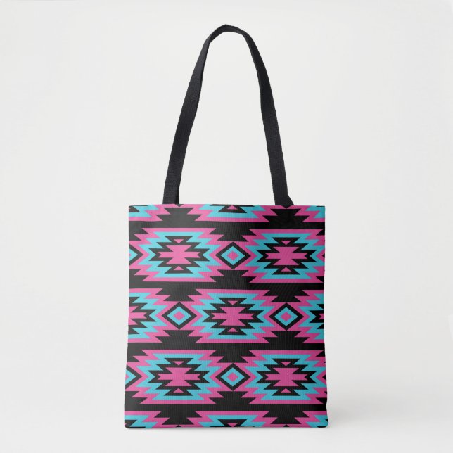 Etniskt Indian: Aztec Motifs. Tygkasse (Framsida)