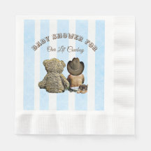 Etniskt lil Cowboy och Nalle Baby Shower