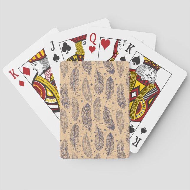 Etniskt ludderkontur Mönster Spel Kort (Baksidan)