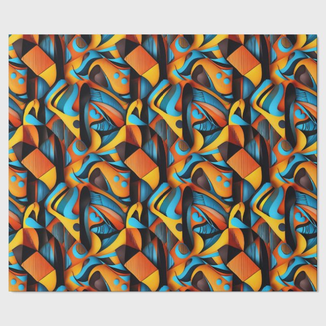 Etniskt mönster, etnisk design, etnisk härkomst presentpapper (Seam)