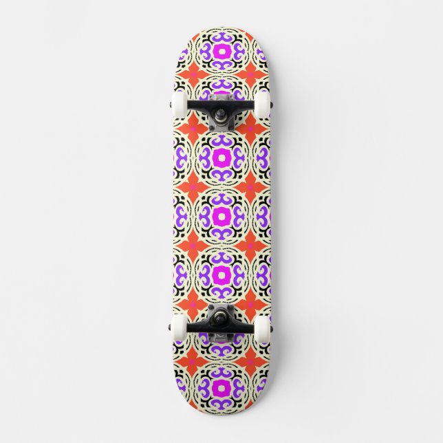 Etniskt mönster med marockanska motiv skateboard bräda 20 cm (Framsida)