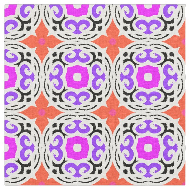 Etniskt mönster med marockanska motiv tyg (Närbild)