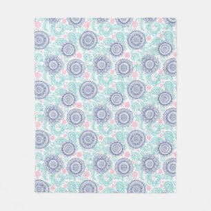 Etniskt Paisley mönster Fleecefilt