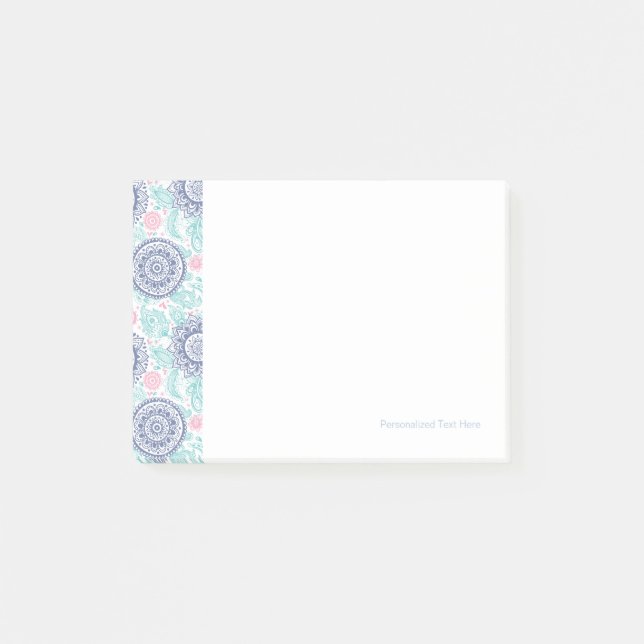 Etniskt Paisley mönster Post-it Block (Framsida)