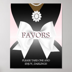 Etniskt Rosa Tiffany Baby Shower Faves-favoritskyl Poster