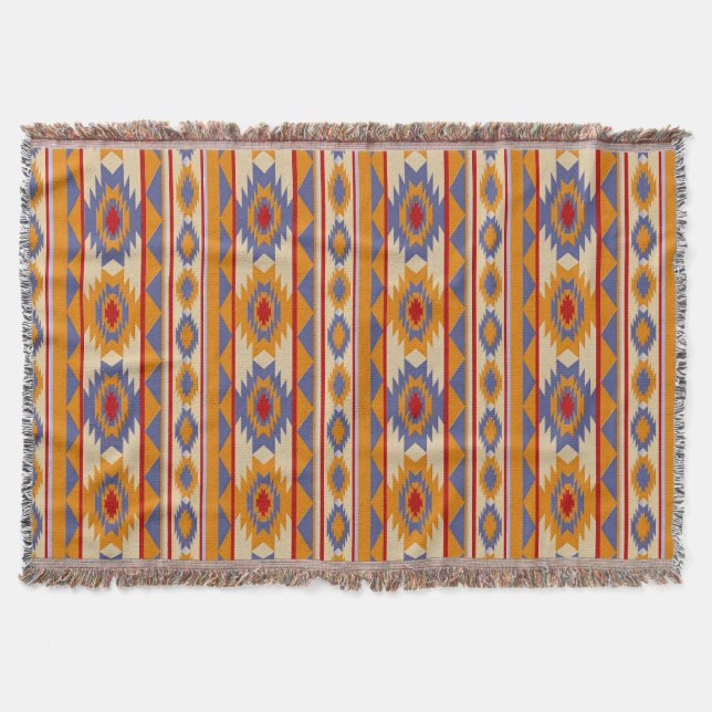 etniskt seamless mönster mysfilt (Framsidan)