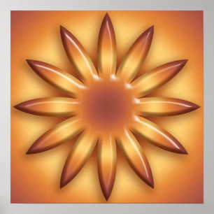 Etniskt sol. Geometrisk övertoning inslag. Poster