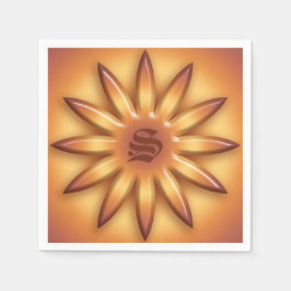 Etniskt sol. Övertoningens geometriska struktur.Mo Pappersservett