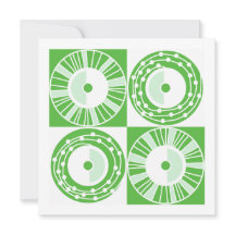 Etniskt solariskt Mid Century Modern Grönt White B