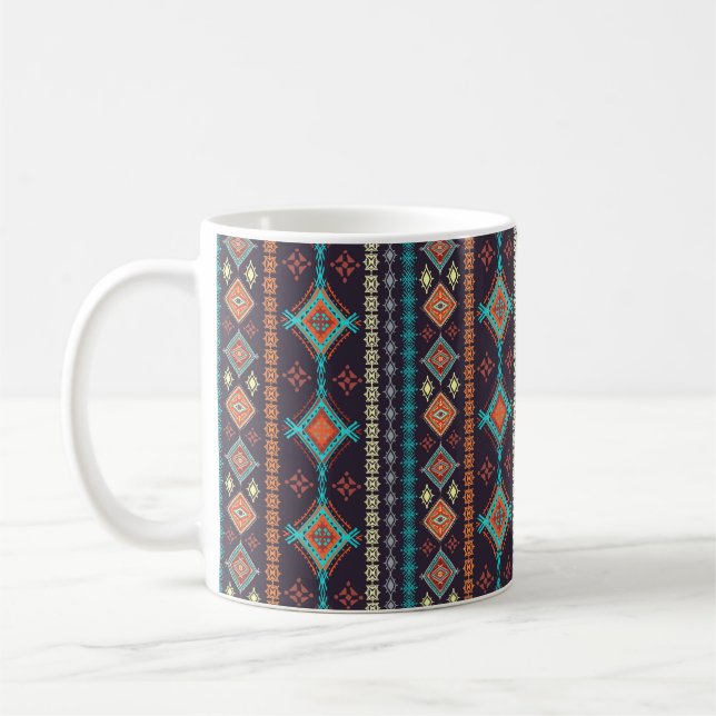Etniskt sömlöst mönster kaffemugg (Vänster)