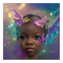 Etniskt sött liten flicka lila teal