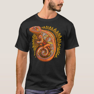 Etniskt stamutkast Iguana-design T Shirt