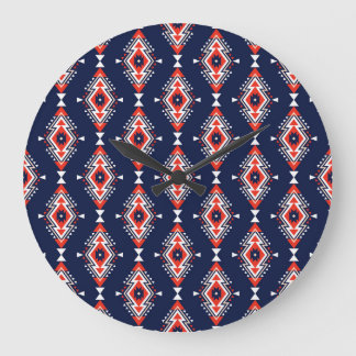 Etniskt stil, geometriskt sömlöst mönster. stor klocka