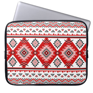 Etniskt svart vitt rött, ukrainska motiv. laptop fodral