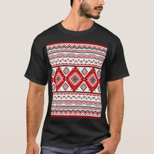 Etniskt svart vitt rött, ukrainska motiv. t shirt