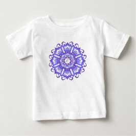 Etniskt teal mandala. monogram. tröja