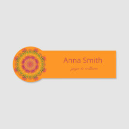 Etniskt tonfiske Mandala Namnbricka