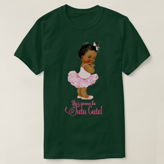 Etniskt Tutu Cute Ballet Team Girl Baby Shower T Shirt (Design framsida)