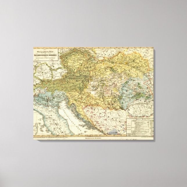 Etnografi Karta i Europa Canvastryck (Framsida)