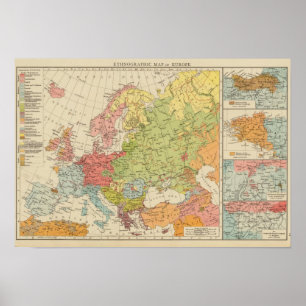 Etnografiskt Europa Poster