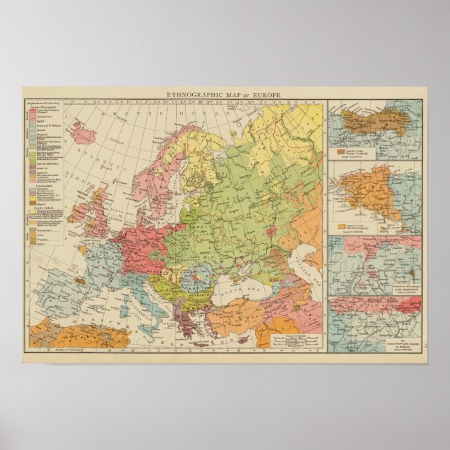 Etnografiskt Europa Poster (Framsidan)