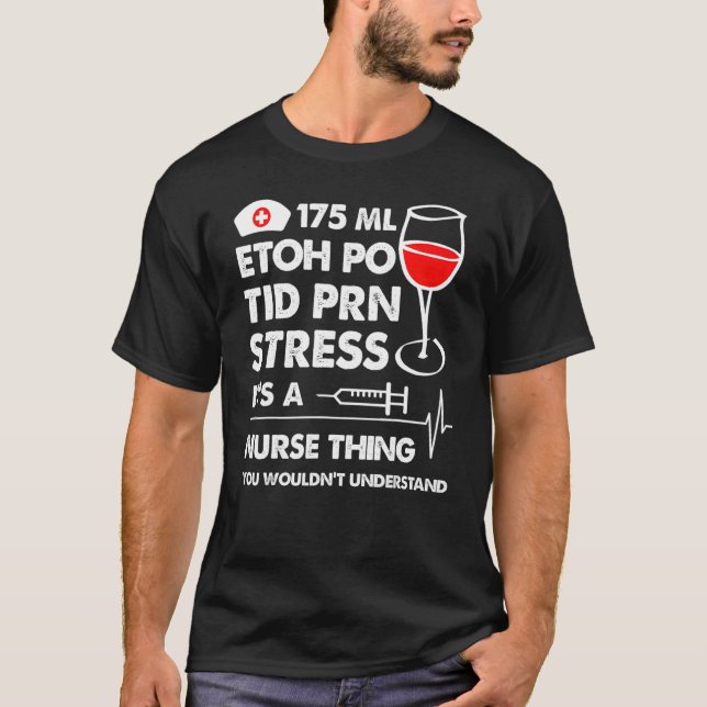 Etoh Po Tid Prn Stressar sin näsa Sak. T Shirt (Framsida)