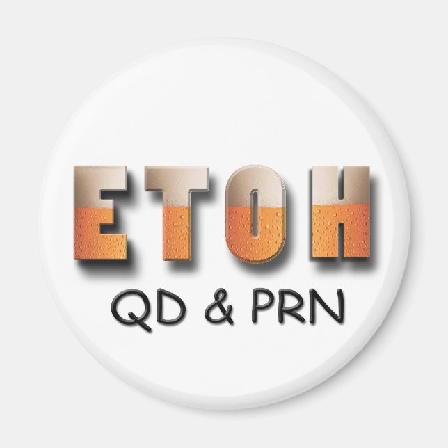 ETOH QD och PRN Magnet (Framsidan)