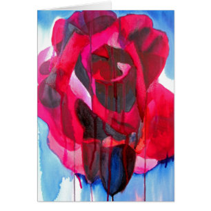 Etoile de Holland modern ro original art Hälsningskort