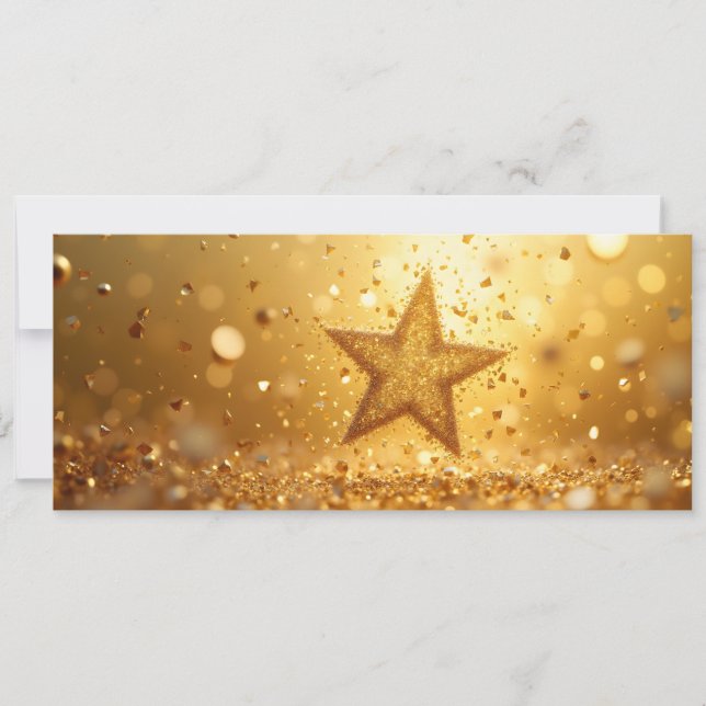 Etoile festive et paillettes dorées  (Framsida)