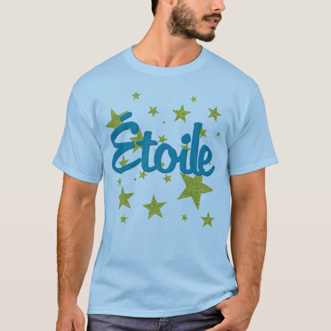 Etoile fransk med stjärnor tee shirt (Framsida)