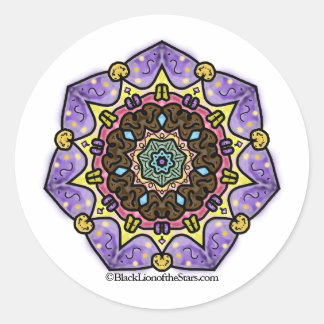 Etoile Mandala Sticker Runt Klistermärke
