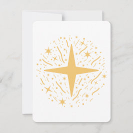 Etoiles et confettis pour le Nouvel An Julkort