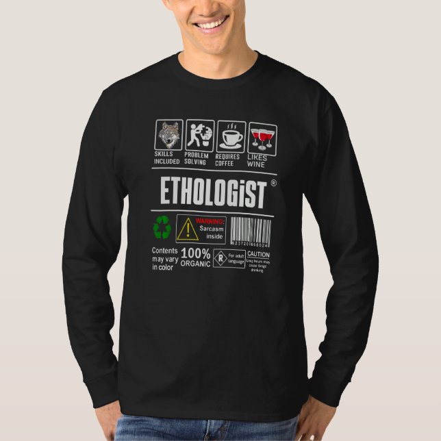 Etologins märkningskunskaper Lös kaffe Vin 1 T Shirt (Framsida)
