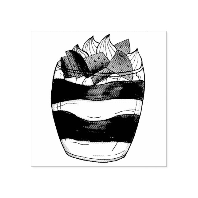 Eton  Strawberry Meringue UK British Dessert Stämpel (Tryck)