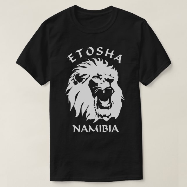 Etosha nationalpark Namibia Lejonare Ansikte T Shirt (Design framsida)