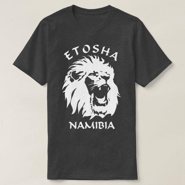 Etosha nationalpark Namibia Lejonare Ansikte T Shirt (Design framsida)